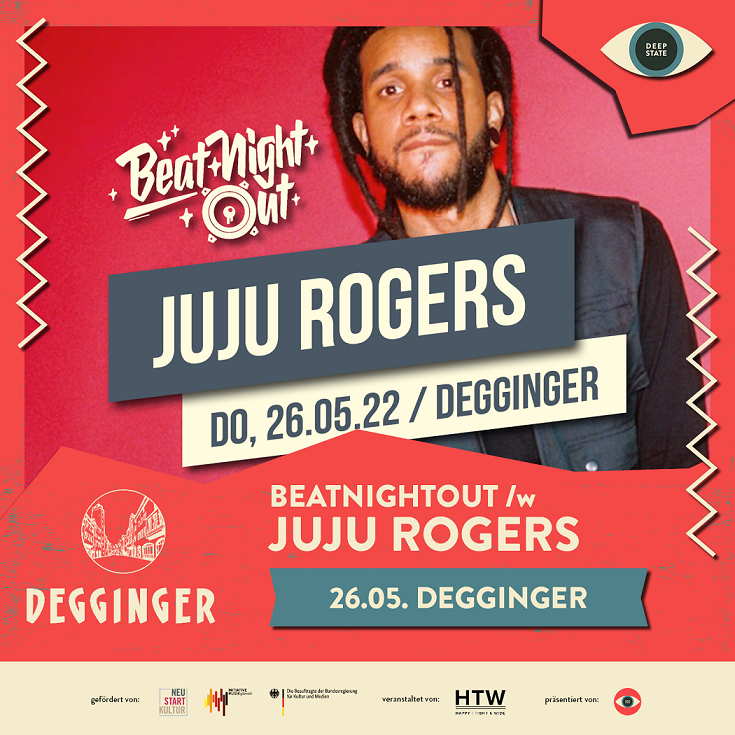 BeatNightOut mit Juju Rogers am 26.05.2022 im Degginger Regensburg